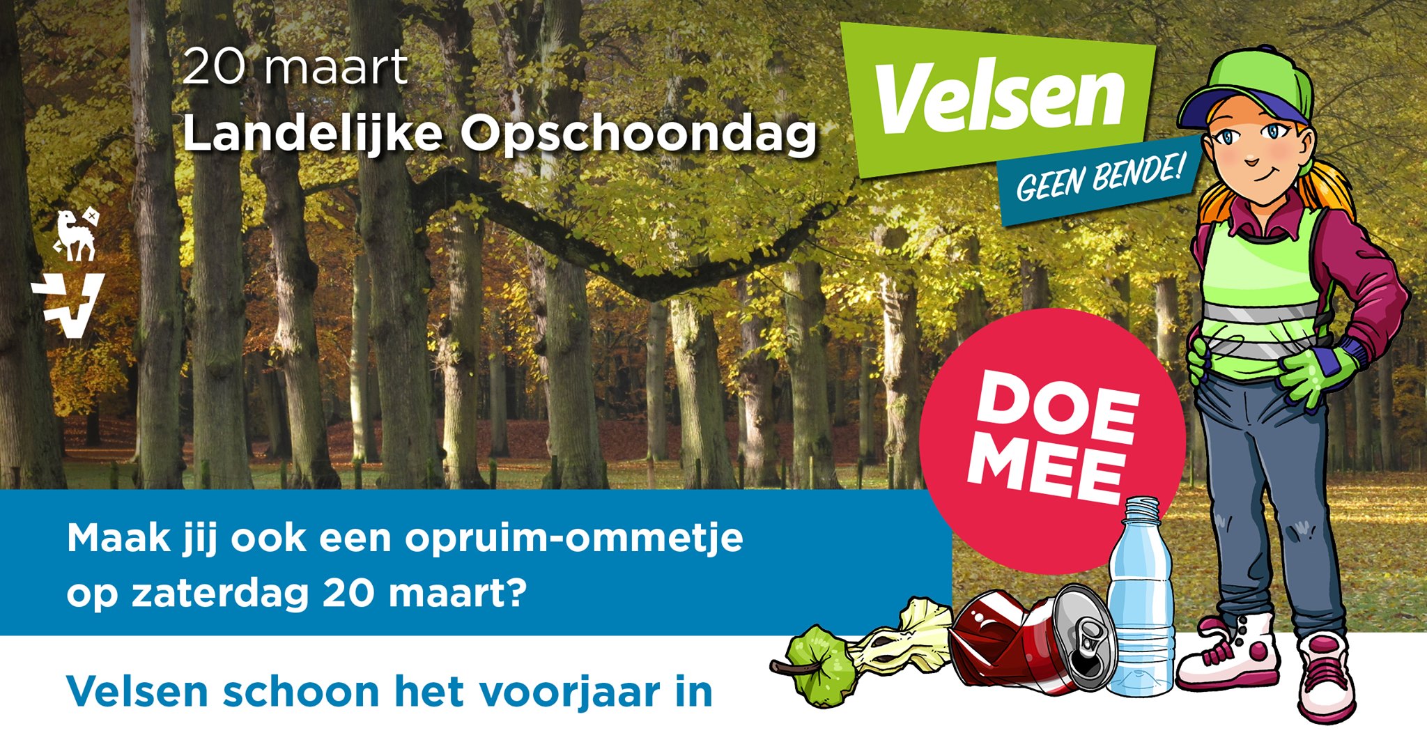 Kaatje Kabeljauw doet mee aan de landelijke opschoondag op zaterdag 20 maart