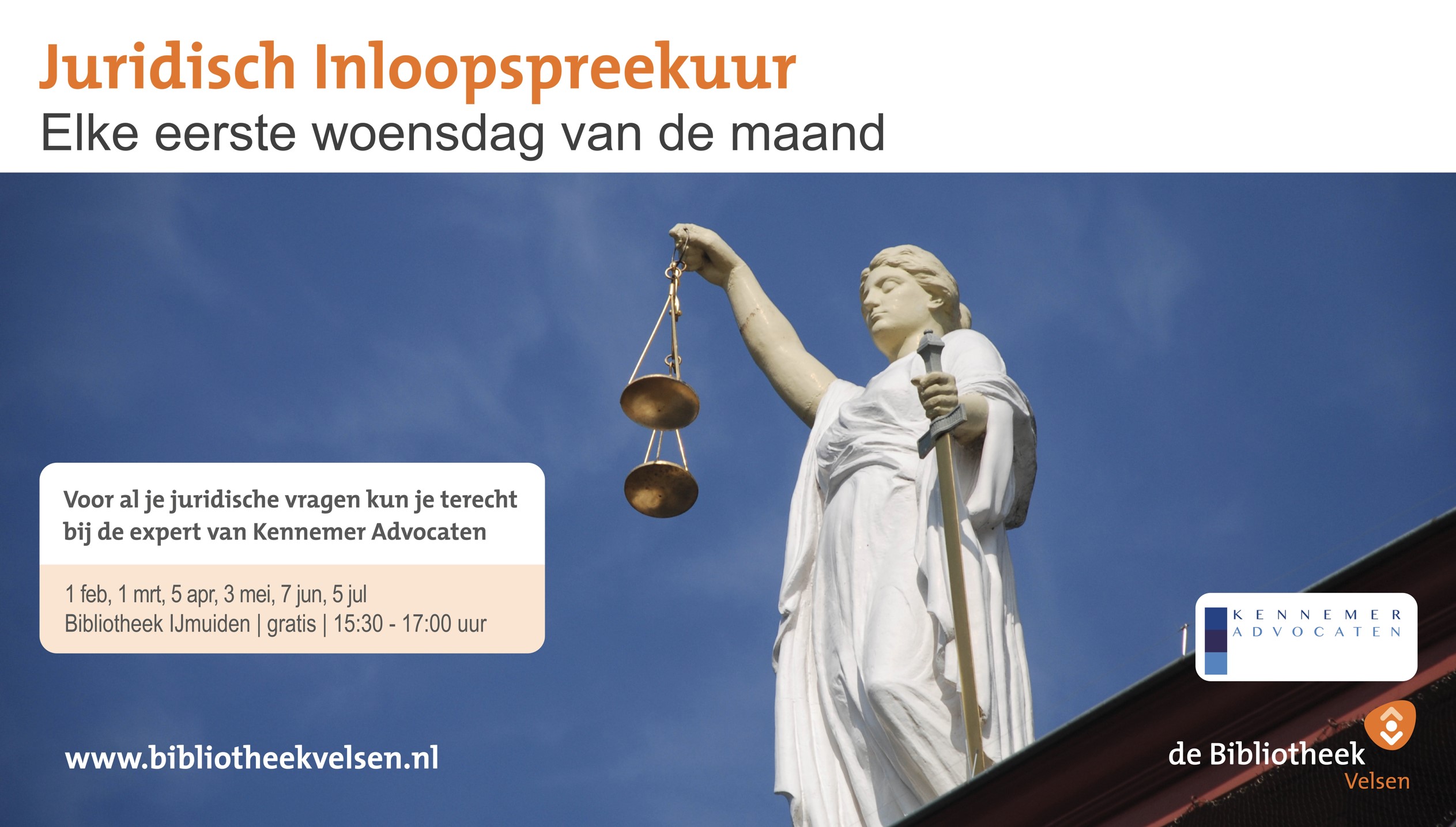 Juridisch inloopspreekuur in Bibliotheek Velsen